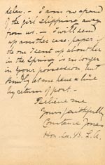 Image of Case 1138 6. Letter from Mrs C. Jonas, Barnes Ladies Association 19 September 1887
 page 2