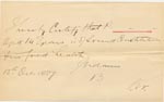 Image of Case 1138 7. Note from Dr B. 12 October 1887
 page 1