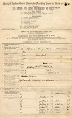 Image of Case 1180 1. Application to Waifs and Strays' Society 2 December 1887
 page 1
