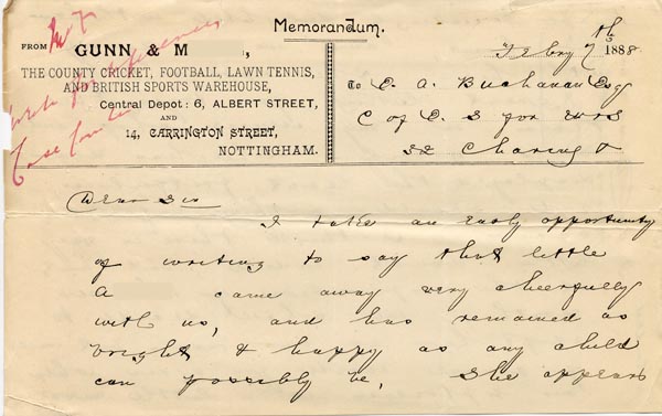 Large size image of Case 1214 7. Statement signed by adoptive father 7 February 1888
 page 1