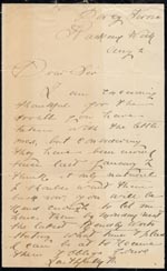 Image of Case 1214 13. Letter from A's brother c. 2 August 1888
 page 1