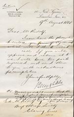 Image of Case 1214 14. Articles of Agreement [for adoption] and letter 9 August 1888
 page 1