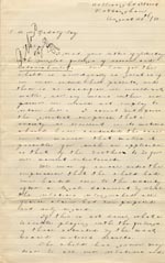 Image of Case 1214 15. Letter from adoptive father 20 August 1888
 page 1