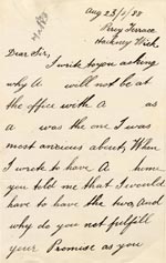 Image of Case 1214 18. Letter from A's brother 23 August 1888
 page 1
