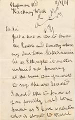 Image of Case 1214 21. Letter from A's brother 2 February 1889
 page 1