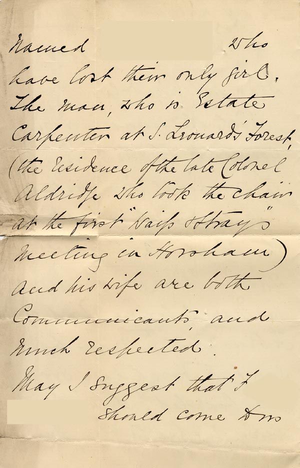 Large size image of Case 1265 4. Letter from Mrs Bostock 15 March 1889
 page 2