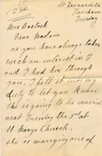 Image of Case 1265 13. Letter from Mr W.  17 February 1916
 page 1