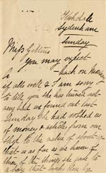 Image of Case 1269 5. Letter from A's first employer c. early October 1890
 page 1