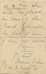 Image of Case 1294 4. Letter from Revd Edward Rudolf  25 April 1890
 page 2