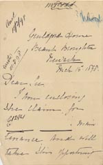 Image of Case 1294 18. Letter from Miss Lamb, Guildford Home to Revd Edward Rudolf  15 March 1898
 page 1