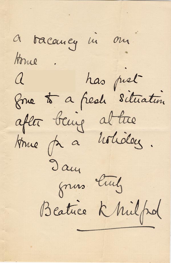 Large size image of Case 1372 14. Letter from Knoyle Cottage 29 August 1892
 page 2