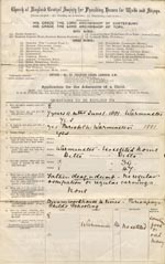 Image of Case 1372 1. Application to the Waifs and Strays' Society 1 May 1888
 page 1