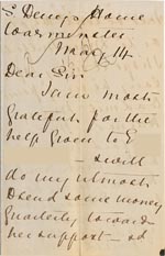Image of Case 1372 4. Letter from St. Denys' House, Warminster 14 May 1888
 page 1