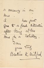 Image of Case 1372 14. Letter from Knoyle Cottage 29 August 1892
 page 2