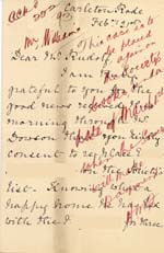 Image of Case 2258 12. Letter from Miss Fell 21 February 1893
 page 1