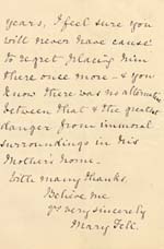 Image of Case 2258 12. Letter from Miss Fell 21 February 1893
 page 2