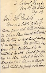 Image of Case 2434 2. Letter from Miss D. 19 April 1890
 page 1