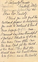Image of Case 2434 4. Letter from Miss D. c. 26 April 1890
 page 1