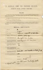 Image of Case 2434 5. Medical Certificate signed by Dr W. 26 April 1890
 page 1