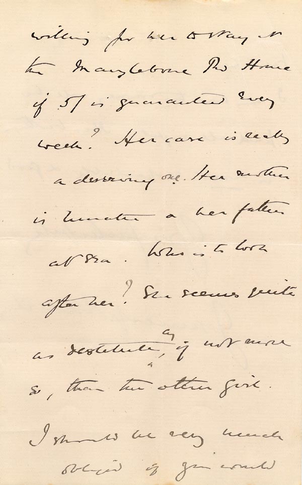 Large size image of Case 2716 6. Letter from Revd Adderley 13 February 1891
 page 3