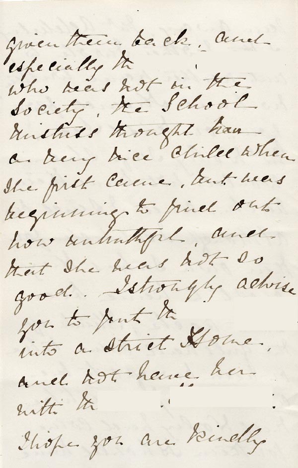 Large size image of Case 2716 7. Letter from Mrs Fenton 17 February 1891
 page 6