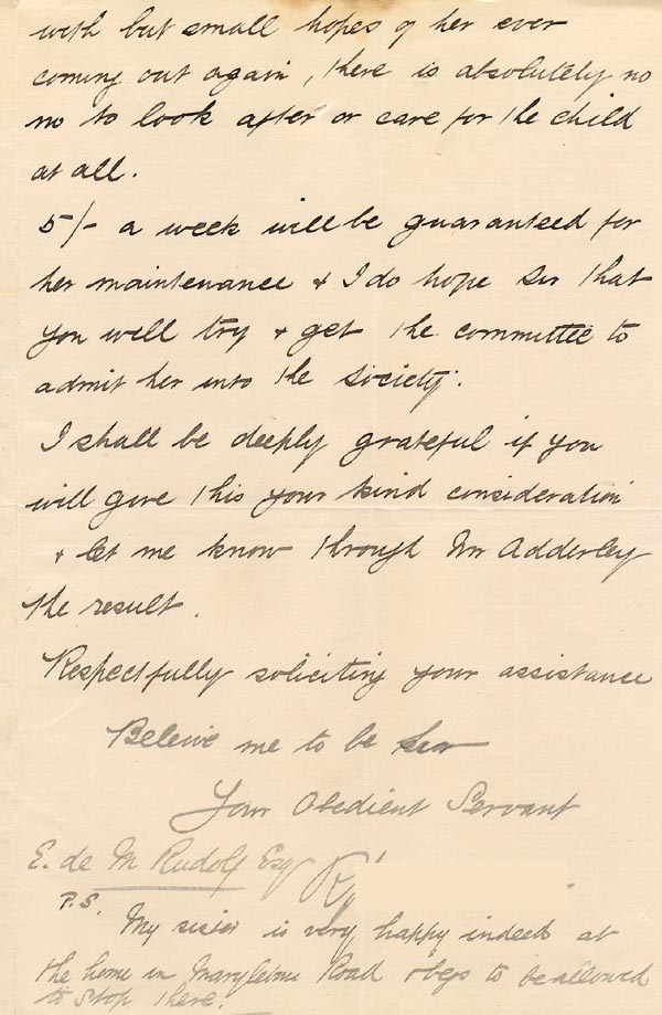 Large size image of Case 2716 10. Letter from M's brother 20 February 1891
 page 2