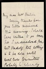Image of Case 2716 8. Letter to Mrs Fenton 17 February 1891
 page 1
