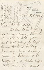 Image of Case 2716 11. Letter from Mrs Fenton 25 February 1891
 page 1
