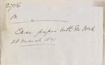 Image of Case 2716 14. Note concerning case paper 28 March 1891
 page 2
