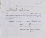 Image of Case 2835 5. Receipt of A. by the Foster Parent 7 October 1895
 page 1