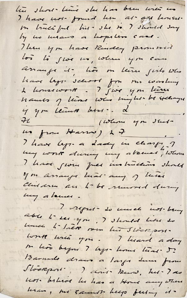 Large size image of Case 3271 7. Letter from Home of the Good Shepherd to Edward Rudolf  20 August 1896
 page 2