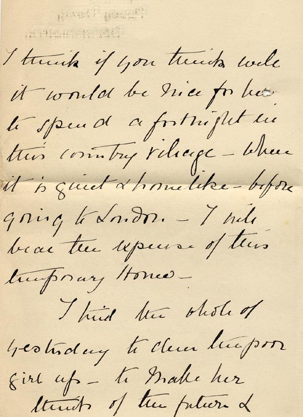 Large size image of Case 3271 10. Letter from F's employer, Miss G. Scott to Edward Rudolf  20 January 1907
 page 2
