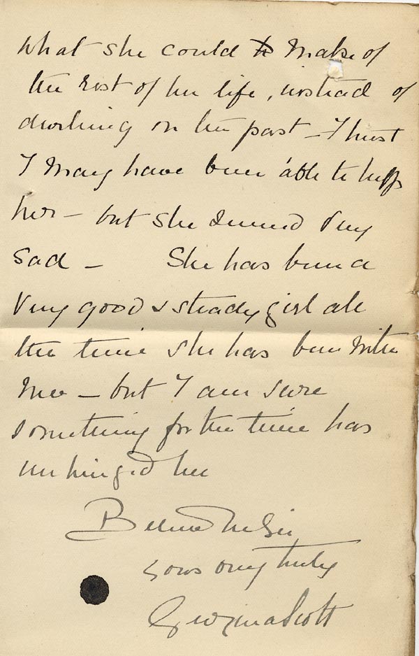 Large size image of Case 3271 10. Letter from F's employer, Miss G. Scott to Edward Rudolf  20 January 1907
 page 3