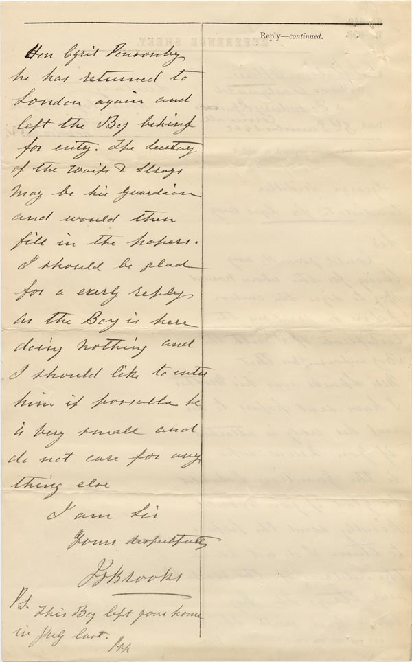 Large size image of Case 3303 12. Letter from the Cornwall Coastguard 3 December 1902
 page 2