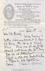 Image of Case 3303 6. Letter from the Byfleet Home 1 April 1899
 page 1
