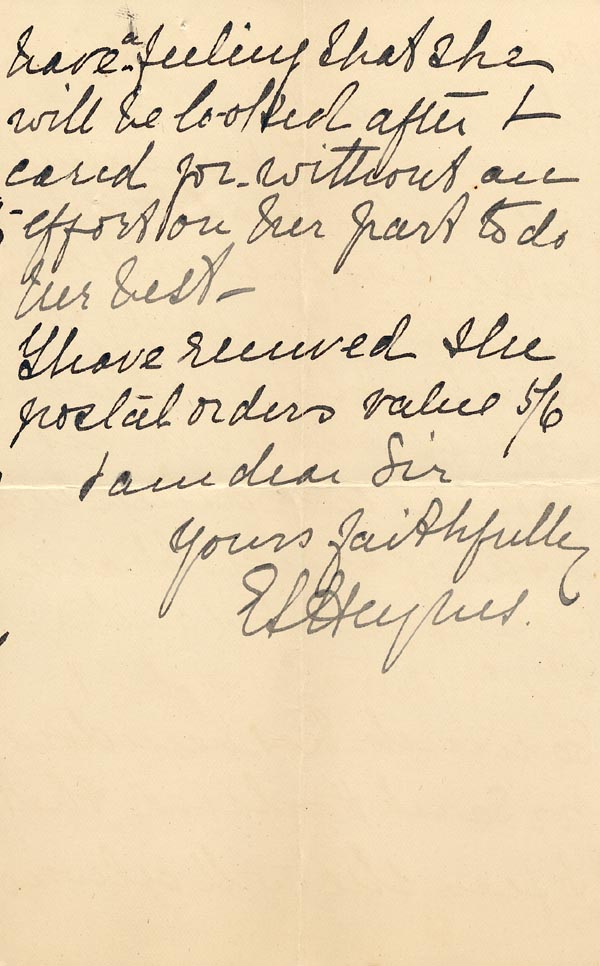 Large size image of Case 3574 12. Letter from Connaught House 17 June 1896
 page 3