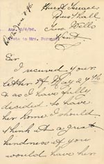 Image of Case 3574 7. Letter from S's father c. May 1896
 page 1