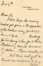 Image of Case 3574 8. Letter from Mrs Rogers 9 June 1896
 page 1