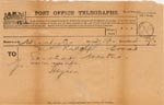 Image of Case 3574 11. Telegraph to Revd Edward Rudolf from Mrs Heynes 16 June 1896
 page 1