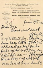 Image of Case 3574 12. Letter from Connaught House 17 June 1896
 page 1