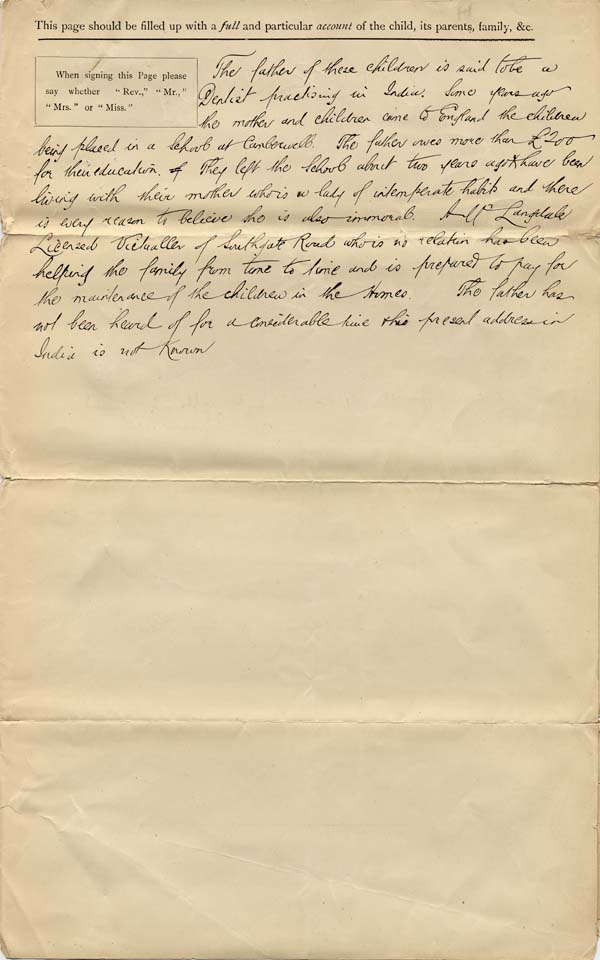 Large size image of Case 3623 1. Application to Waifs and Strays' Society (C) c. May 1893
 page 3