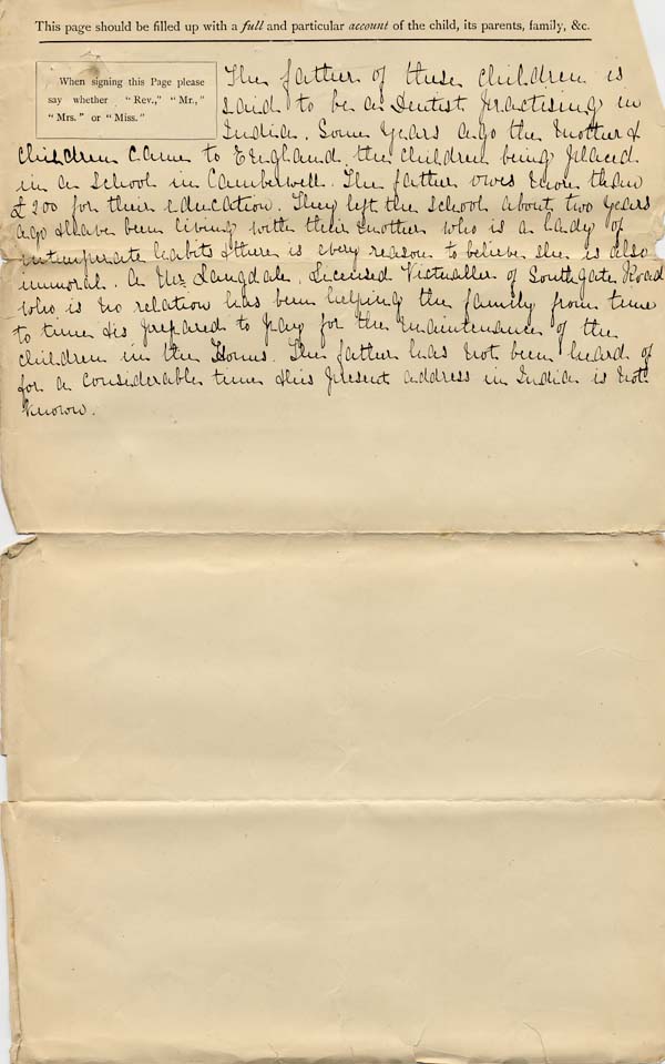 Large size image of Case 3623 2. Application to Waifs and Strays' Society (W) c. May 1893
 page 3