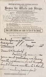 Image of Case 3623 3. Letter from S.B. Jacson of Kingsley Hall 11 May 1893
 page 1