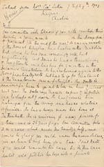 Image of Case 3623 6. Extract of a letter from Miss Cox, Cheshire 9 September  1909
 page 1
