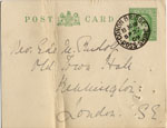 Image of Case 3623 8. Postcard from from Miss Cox 25 September 1909
 page 1