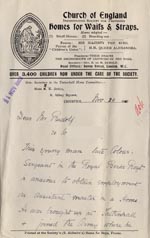 Image of Case 3623 20. Letter from Tattenhall Home 20 November 1910
 page 1