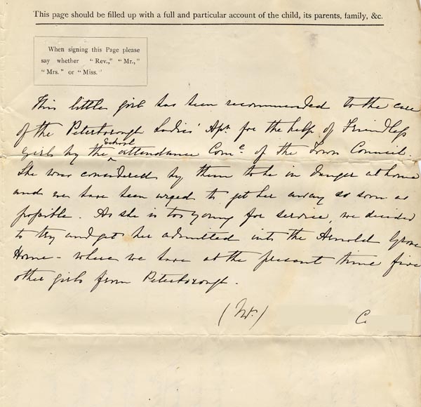 Large size image of Case 3695 1. Application to Waifs and Strays' Society 29 May 1893
 page 3
