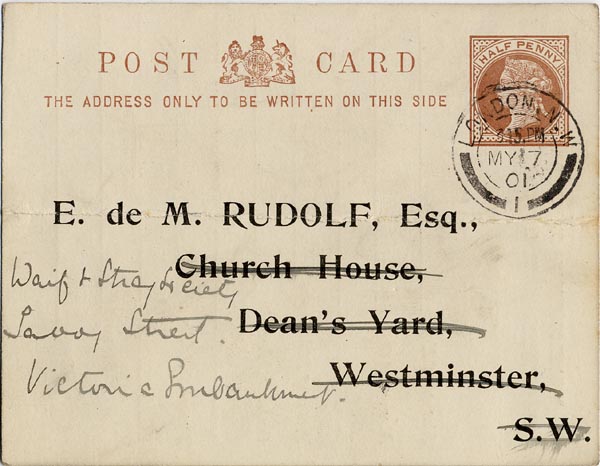 Image of Case 3821 15. Notice of discharge 6 May 1901
 page 1