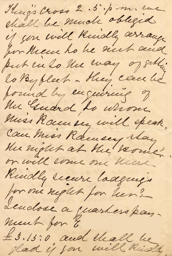 Large size image of Case 4129 2. Letter from the Home for Friendless Girls 14 February 1894
 page 2