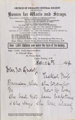 Image of Case 4129 3. Letter from St. Nicholas' Home, Tooting 24 February 1894
 page 1
